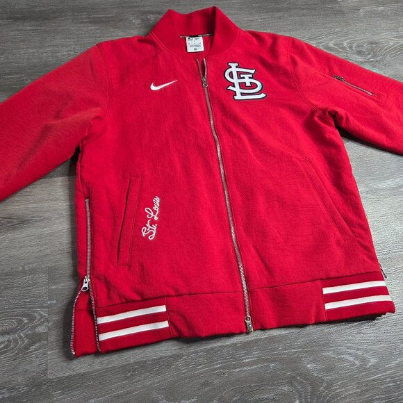 Men's Nike - Medium -  St. Louis Cardinals Red Bomber Jacket - MLB Authentic - Picture 2 of 14